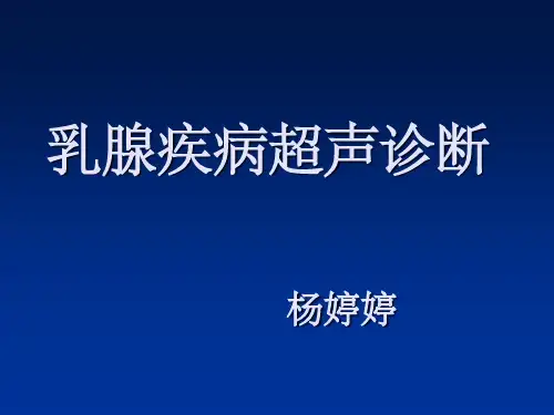 乳腺癌的超声诊断 ppt