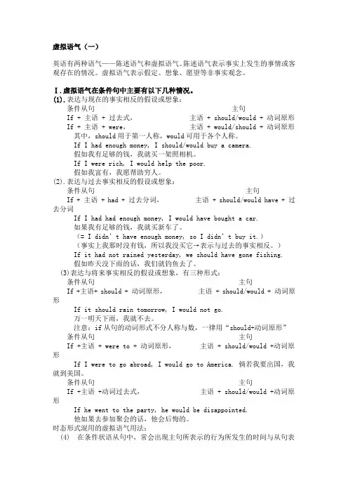 高中英语虚拟语气讲解与练习 2