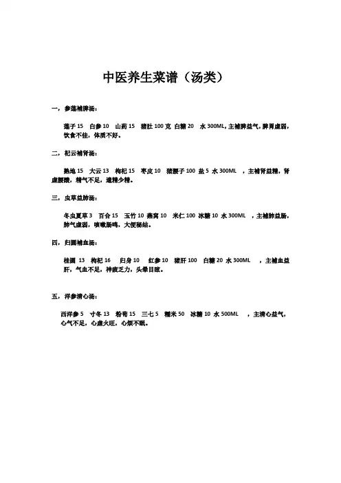 中医养生菜谱