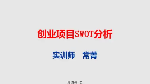 创业项目SWOT分析PPT课件