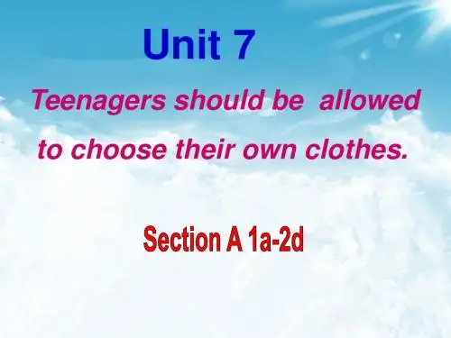 2014人教版新目标英语九年级unit_7_Section_A_1a--2d