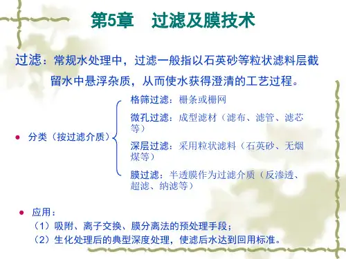 第5章 过滤及膜技术