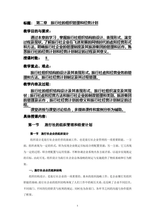 旅行社运营管理实务课件2