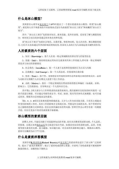 冰山模型和洋葱模型