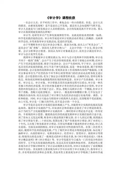审计学论文
