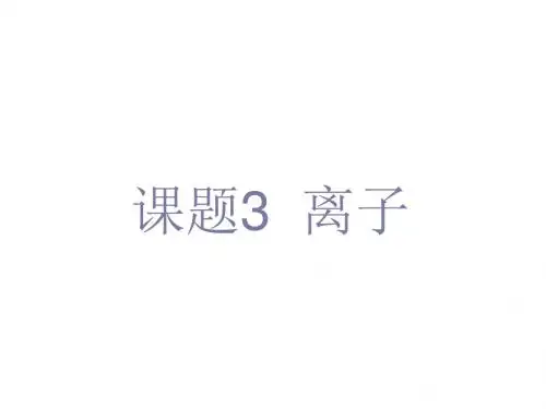 九年级化学离子5