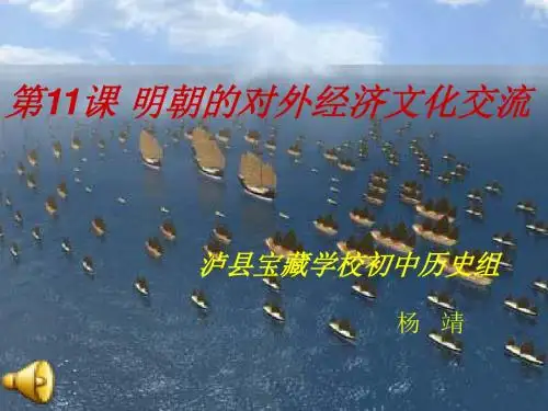 明朝的对外经济文化交流PPT课件5 川教版