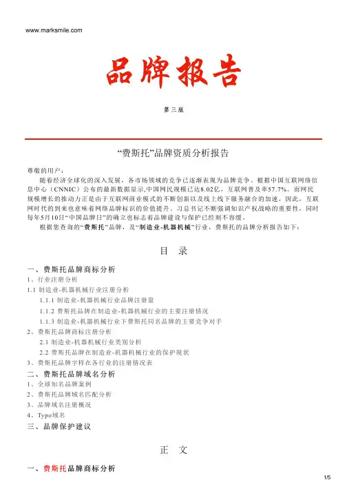 费斯托的品牌资质分析报告