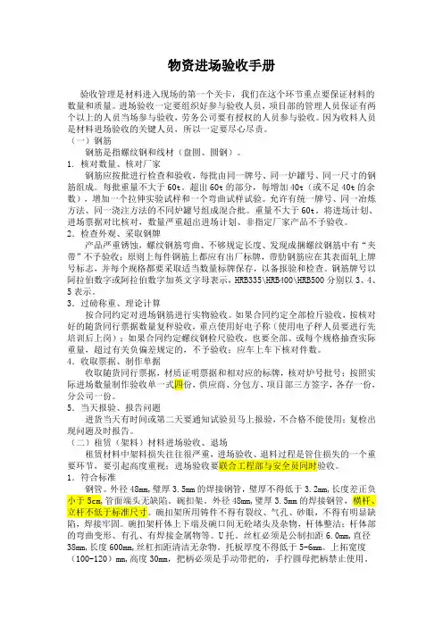 物资进场验收手册