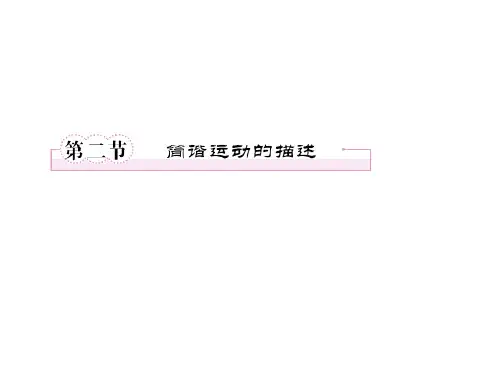 简谐运动的描述