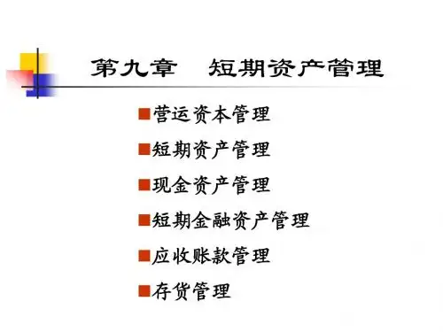 第9章 流动资产管理