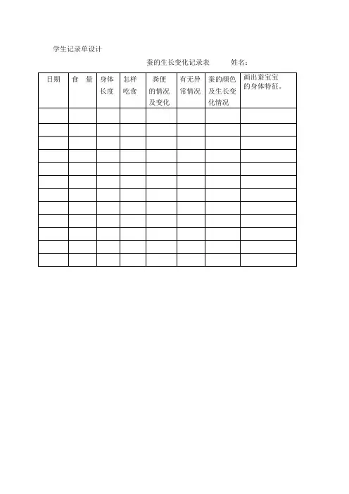 蚕的生长变化 2