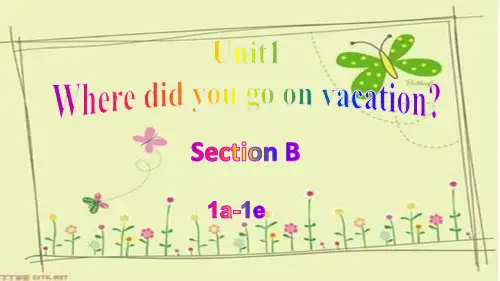 1人教版英语八年级上册Unit 1 Section B 1a-1ePPT精品课件