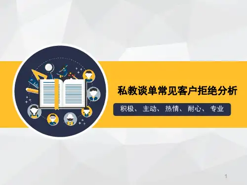 健身俱乐部私人教练谈单常见问题分析ppt课件