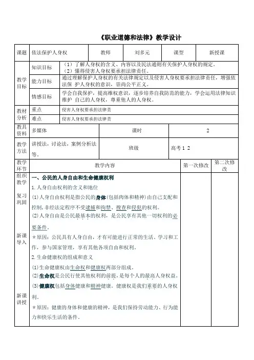 依法保护人身权