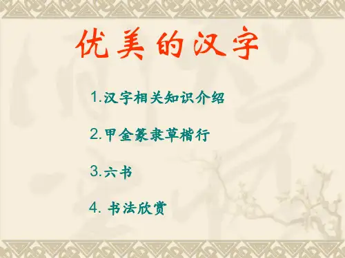 优美的汉字