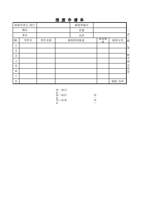 报废申请单