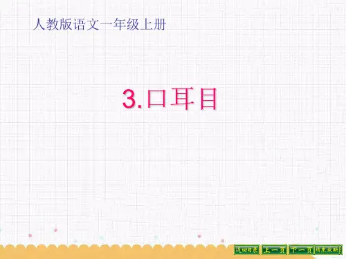 部编版教材语文《口耳目》精美版1