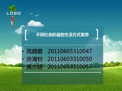 不同社会阶层的生活差异讲解学习