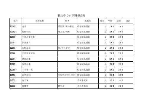 图书总账表