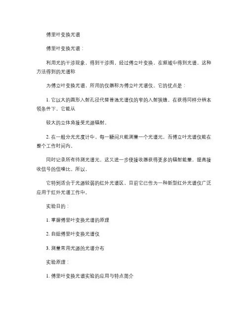 傅里叶变换光谱 s.