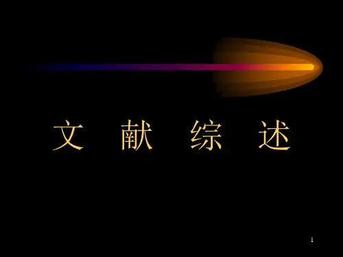 药学文献综述(精选PPT)