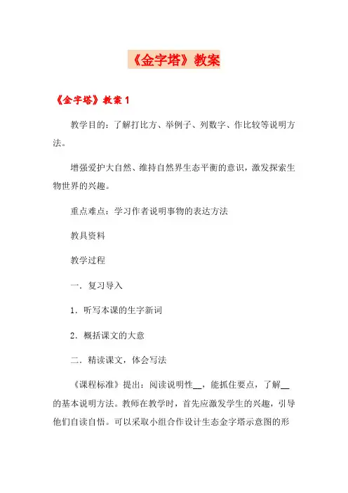 《金字塔》教案 2