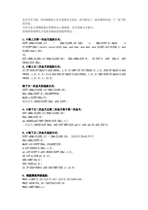 MACD公式大全