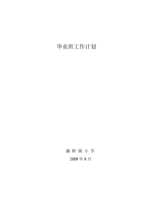毕业班工作计划 3