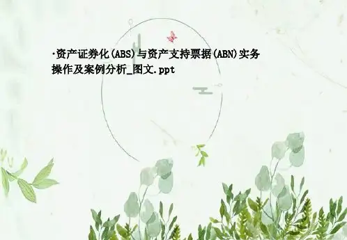 资产证券化(ABS)与资产支持票据(ABN)实务操作及案例分析_图文