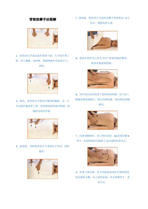 背部按摩手法 图片展示 