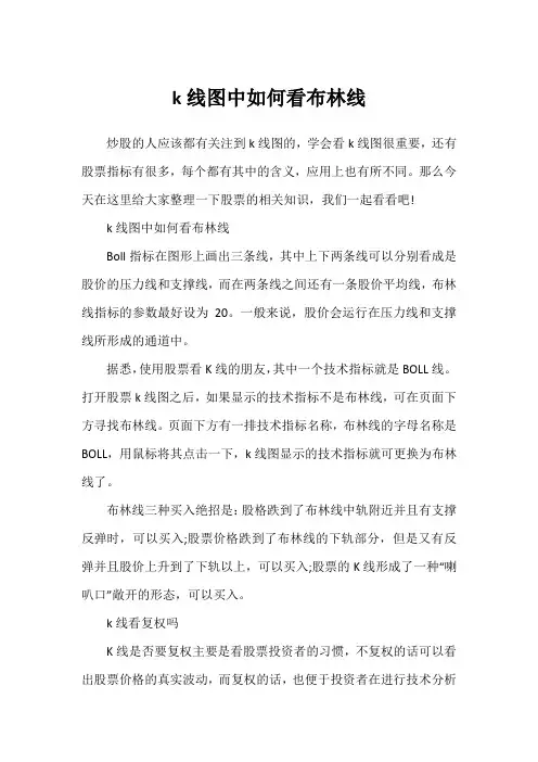 k线图中如何看布林线