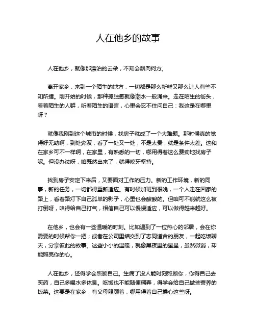 人在他乡的故事