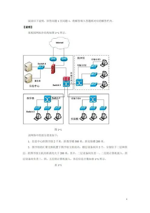 网络工程师 上午试题