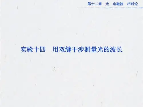 高考物理一轮总复习(鲁科版)课件:第十二章实验十四