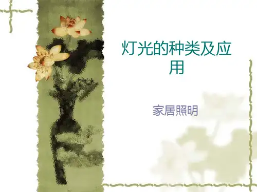 2.2.3不同灯具营造出来的效果—1.灯具的种类及应用.
