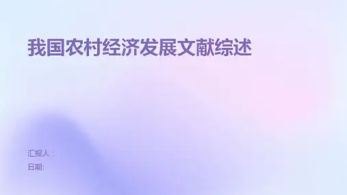 我国农村经济发展文献综述