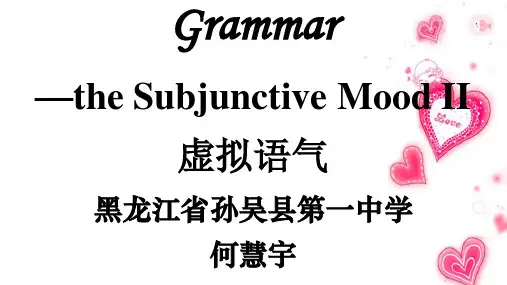 外研版高中英语Book 6 Module 6 Grammar ---The Subjunctive Mood 教学课件 (共35张PPT)