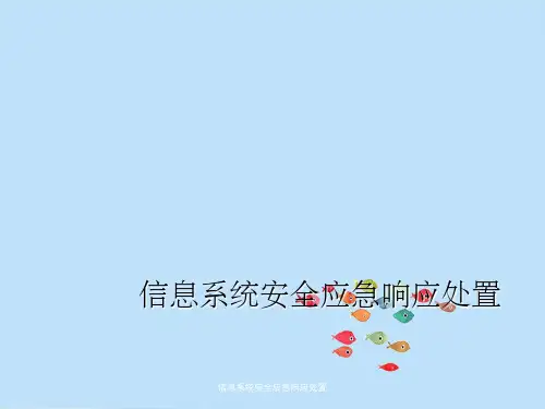 信息系统安全应急响应处置