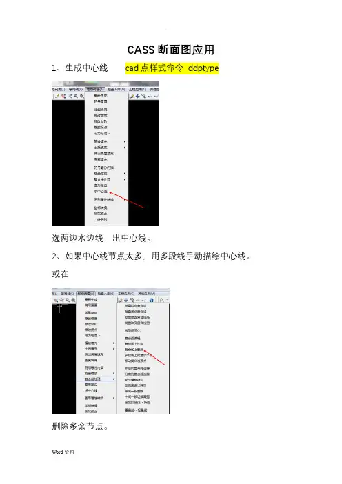 CASS9.0出纵横断面图