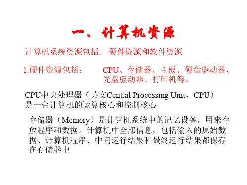 第一课计算机资源管理课件