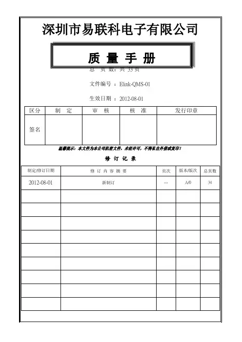 质量管理手册海尔