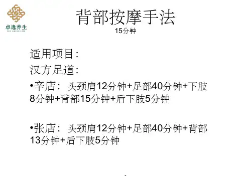 背部按摩手法ppt课件