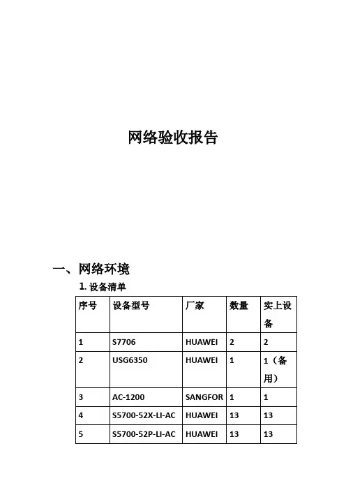 网络验收报告
