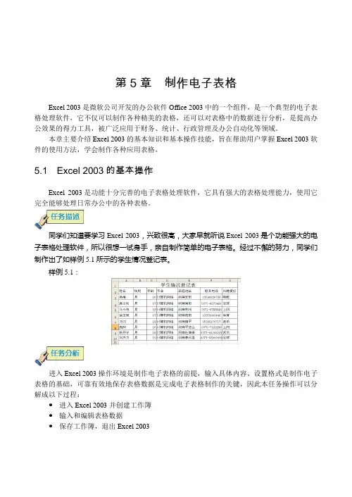 (电子行业企业管理)制作电子表格