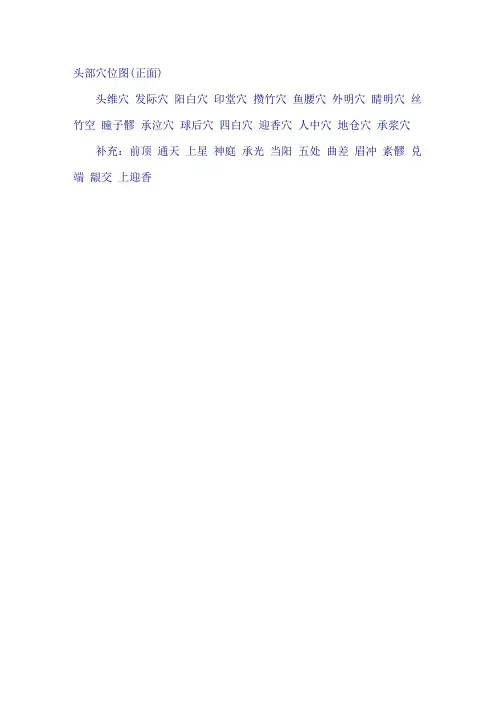 人身穴位图