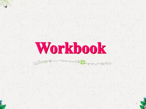 人教版高中英语必修二课件:Unit2 Workbook