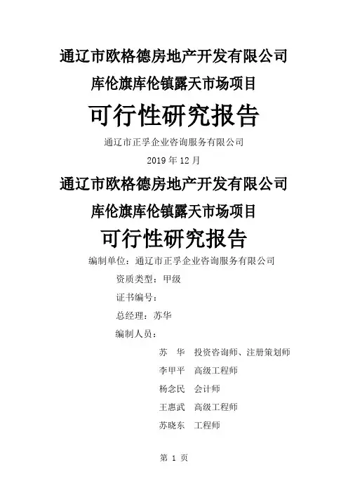 商业地产开发可行性研究报告(62p)-49页精选文档