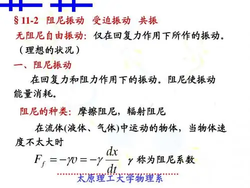 太原理工《大学物理》李孟春-§11-2 阻尼振动