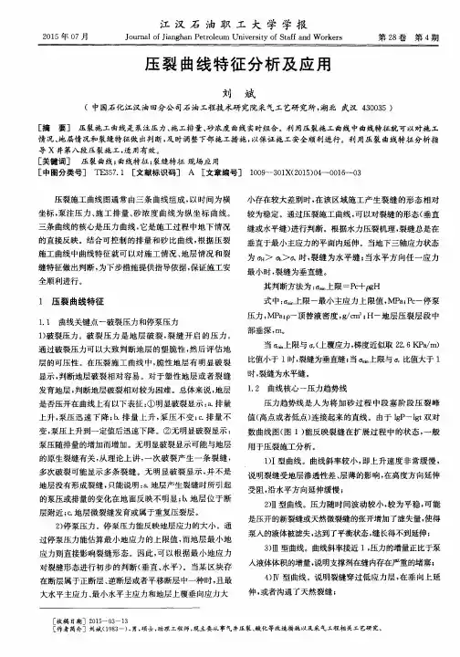 压裂曲线特征分析及应用